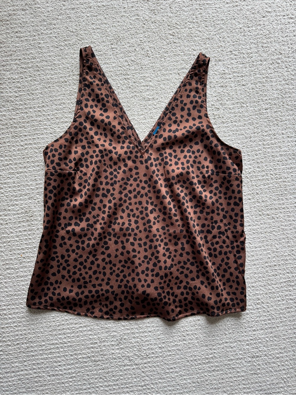 Old Navy Brown and Black Spotted V-Neck Camisole